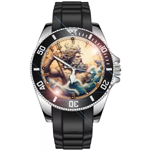 Poseidon Griechische God Meer Mythologie Kunst #3 Sportlich Stil Armbanduhr - Bild 1 von 1