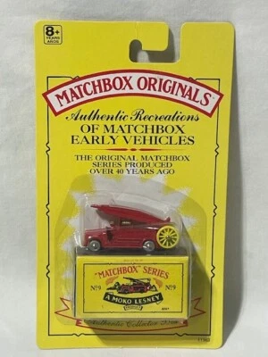 1991 Matchbox Originals Series Moko Lesney #9 Red 1948 Dennis F2 Fire Truck, NIB - Image 1 of 3