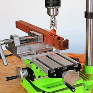 Kreuztisch Koordinatentisch Schraubstock 2 Achsen Bohrtisch Fräsständer 90x310mm - Bild 1 von 21