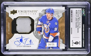 2016-17 John Tavares Ice Exquisite Collection Materials Patch Auto /25 CGC 9 - Picture 1 of 1