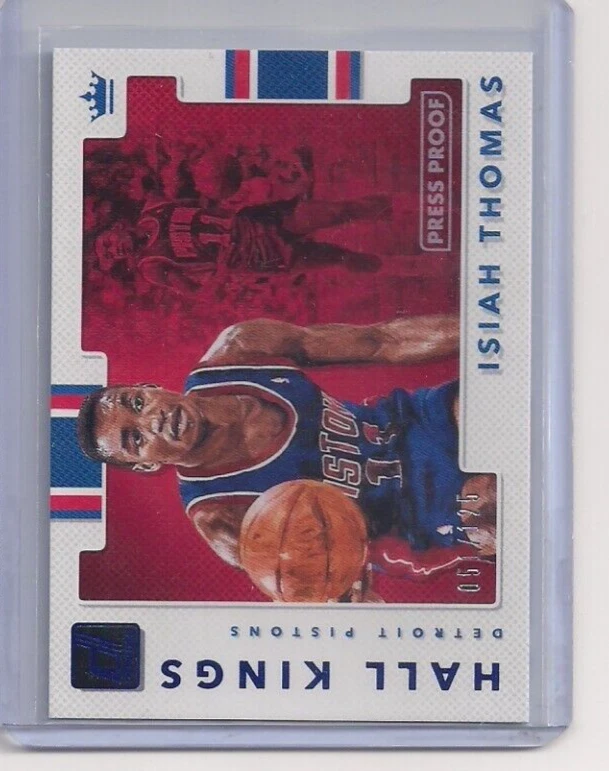 2017-18 Panini Donruss Hall Kings Press Proof Isiah Thomas 51/125 - Image 1 of 1