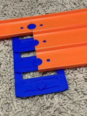 Hot Wheels Compatible 4 Lane Connectors (Blue) - Image 1 of 4