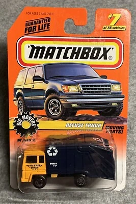 1998 Matchbox Big Movers 2/10 Refuse Truck #7 - Image 1 of 4
