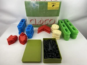 Asco Asmeca Plastic Building Set 77 Pieces Plus Connectors Made In France - Picture 1 of 11