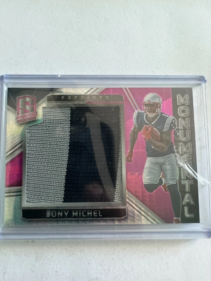 A98,468 - 2018 Panini Spectra Monumental Jersey Neon Pink #2 Sony Michel/15 - Image 1 of 1