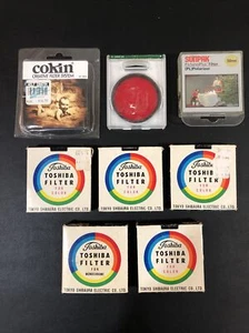 Camera Lens Filters Lot of 8 Sunpak, Cokin, Toshiba Kenko 52mm 58mm Never Used ? - Picture 1 of 8