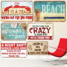 Life Is A Beach Tin Signs Vintage Metal Plaque Bar Outdoor Decorative Stickers
