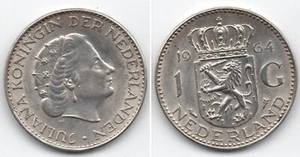 Niederlande 1 Gulden 1964 Silber - Bild 1 von 1