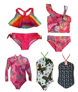 Niñas Bañador, Niños Bañador Bikini Tankini 2 Pieza 0-14 Años - Picture 1 of 37