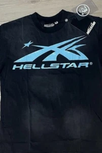 Hellstar Core Logo T-Shirt 'Black/Aqua Blue' S,M,L,XL - Picture 1 of 4