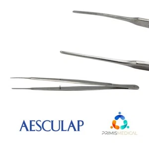 Pinzas de aderezo Aesculap BD230R Gerald rectas delicadas dentadas 9" - Imagen 1 de 4