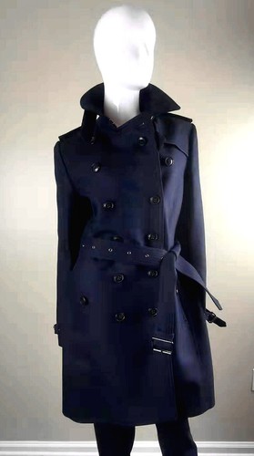 Burberry Brit Trench Cappotto Misto Cotone Navy 14 ITALIA