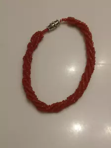 Old Pawn Southwest Multi Strang rote Koralle Perlen Armband - Bild 1 von 3