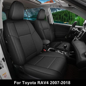 Fit For Toyota RAV4 2007-2018 Car Faux Leather 5-Seat Covers Full Set Protector - Picture 1 of 7