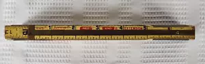Vintage Lufkin Carpenters 72"" klappbares Lineal mit 6"" Messingverlängerung rotes Ende x46 - Bild 1 von 16