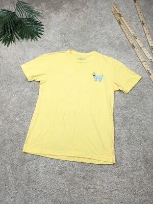 Goat USA Shirt Mens M Medium Yellow Crew Neck USA Stretch Lacrosse Golf Preppy - Image 1 of 4