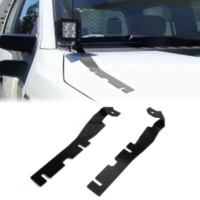 2PCS Hood Ditch Light Bar Mount Brackets For Dodge Ram 1500 2500 3500 2010-2018 - Image 1 of 4