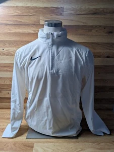 Nike Woven Coaches White 1/4 Zip Golf Hoodie Men's Size Medium Wind DV6754-106 - Picture 1 of 6