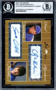Clayton Kershaw Scott Elbert Beckett BAS Signed 2007 Just Minors Gold /10 Rookie - Picture 1 of 2