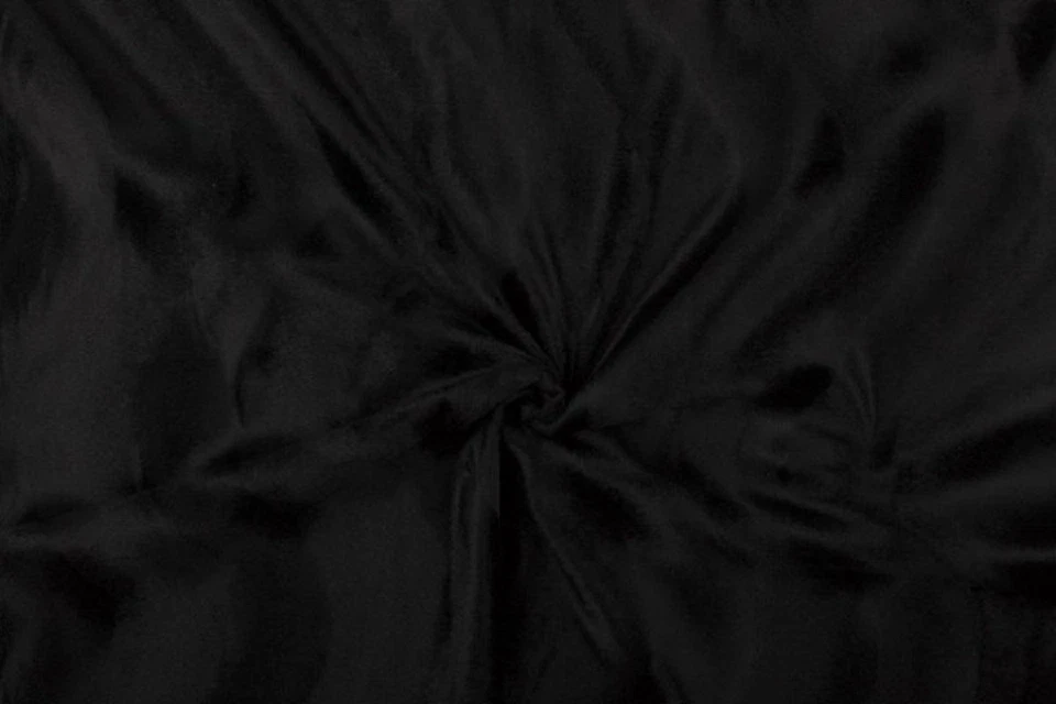 CRS FUR FABRICS Faux Fur Pony Skin Velboa Fabric Material - BLACK