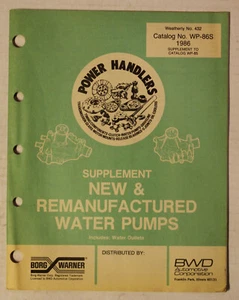 1986 Borg Warner Water Pumps Parts Book ~ Catalog # WP-86S - Picture 1 of 2