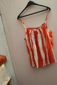 ladies size 14 orange and white size 14 striped top from george new - Picture 1 of 10