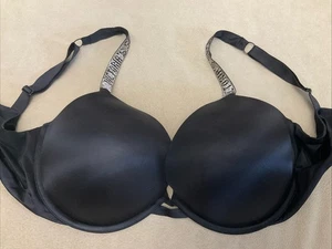 Victoria’s Secret sehr sexy BH 38DDD schwarz Glitzer Push-up  - Bild 1 von 4