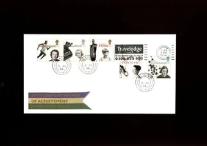 1996 Women Of Achievement Royal Mail FDC Travelodge UK Wide Reservations slogan. - Picture 1 of 1