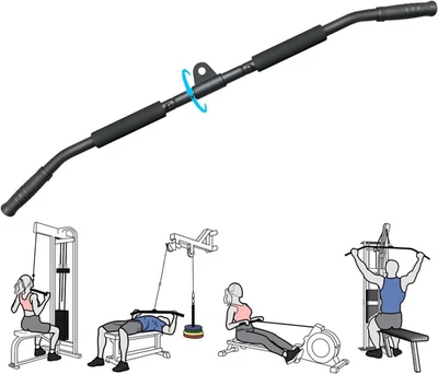 39.4'' Lat Pull down Bar with Swivel, Non-Slip Lat Pulldown Attachments for Cabl - Image 1 of 4