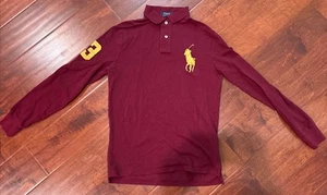 Polo Ralph Lauren Men Long Sleeve Polo Custom Slim Fit Shirt Small S Big Pony - Picture 1 of 4
