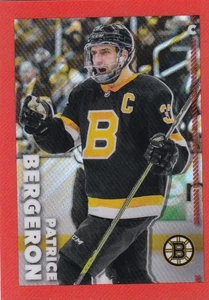 2022-23 Topps Chrome NHL ORANGE REFRACTOR Sticker #40 PATRICE BERGERON /25 MADE - Imagen 1 de 2