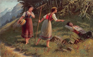 POSTCARD - SWITZERLAND - RURAL SCENE - TRADITIONAL - UNDIVIDED BACK - UNPOSTED - Foto 1 di 2