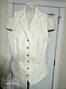 Elegant Lauren Ralph Lauren White Cotton Vest Size 8 - Picture 1 of 5