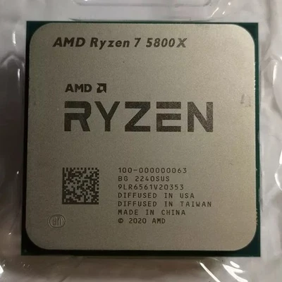 AMD Ryzen 7 5800X Desktop Processor 4.7GHz, 8 Cores, Socket AM4 - CPU ONLY - Image 1 of 2