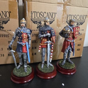 Drei Toscano frühe Ritter von England Figuren Statue - Bild 1 von 10