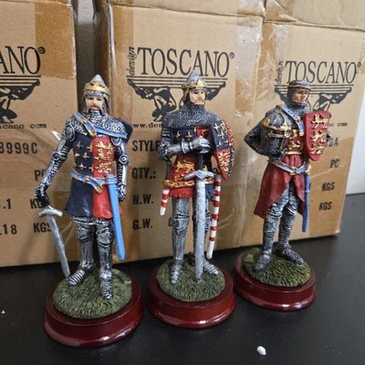 Three Toscano Early Knights of England Figurines Statue - Image 1 of 4