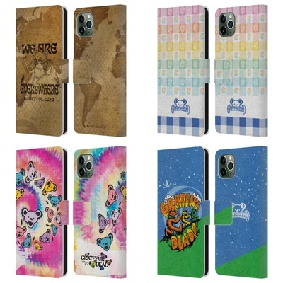 OFFICIAL GRATEFUL DEAD GRAPHICS LEATHER BOOK CASE FOR APPLE iPHONE PHONES - Image 1 of 4
