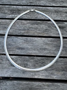 Beautiful Italy Milor 6mm Sterling Silver 925 18” Omega chain 31.5 Grams - Picture 1 of 6