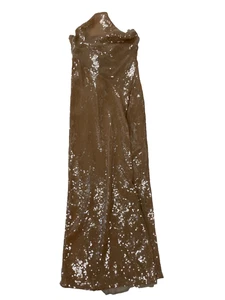 Abito senza spalline con paillettes dorate Amen - taglia IT 42 EU 38 UK 10 - Foto 1 di 3