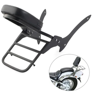 Passenger Sissy Bar Backrest W/ Luggage Rack For Yamaha Vstar 1100 Classic 00-11 - Picture 1 of 11