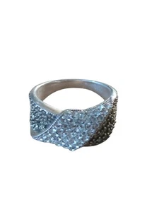Vintage 925 Sterling Silber Mode CZ Ring Größe 8,5 - Bild 1 von 7