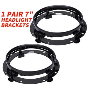 2pcs Supports de Montage de Phare LED Anneau Rond 7 pouces 19cm Moto VTT voiture - Picture 1 of 15