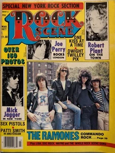Rock Scene Magazine March 1977 Led Zeppelin, Ramones, KISS, Stones, Aerosmith  - Picture 1 of 15