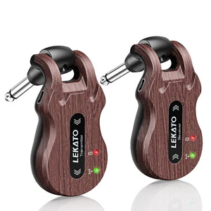 LEKATO Wireless Guitar System Transmitter Receiver 5.8GHz 100ft Rechargeable - Picture 1 of 8