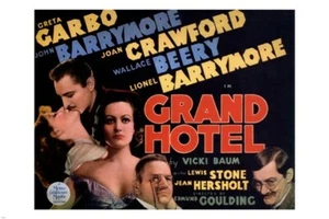 grand hotel movie poster w/GARBO & BARRYMORE edmund GOULDING 1932 20x30 new - Picture 1 of 1