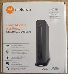 Motorola MG7310 343Mbps DOCSIS 3.0 Cable Modem plus N300 Wi-Fi Router - Picture 1 of 2