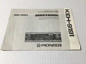 vintage pioneer Super Tuner111 Owners Manual KEH-9191. - Picture 1 of 3