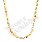 18-36"Men's Stainless Steel Gold/Silver Plated 8mm Miami Cuban Chain Link*C26