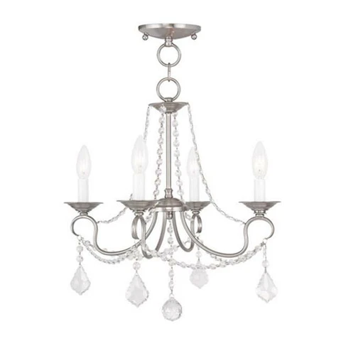 Livex Lighting 6514-91 Convertible Chain Hang-Ceiling Mount - Brushed Nickel Cover
