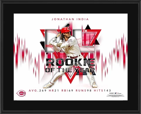 Jonathan India Reds 10.5" x 13" 2021 NL Rookie of the Year Plaque Cover